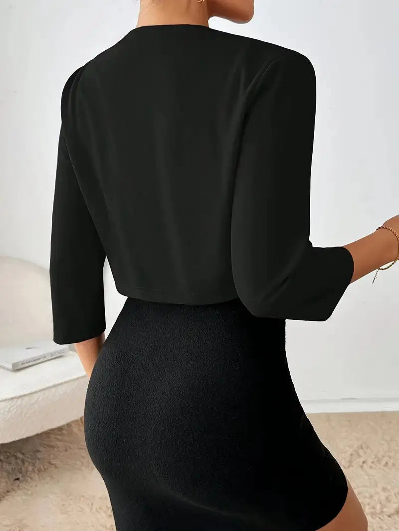 Rinalvo™ | Women's Open Front Cropped Blazer Jacket Rinalvo™