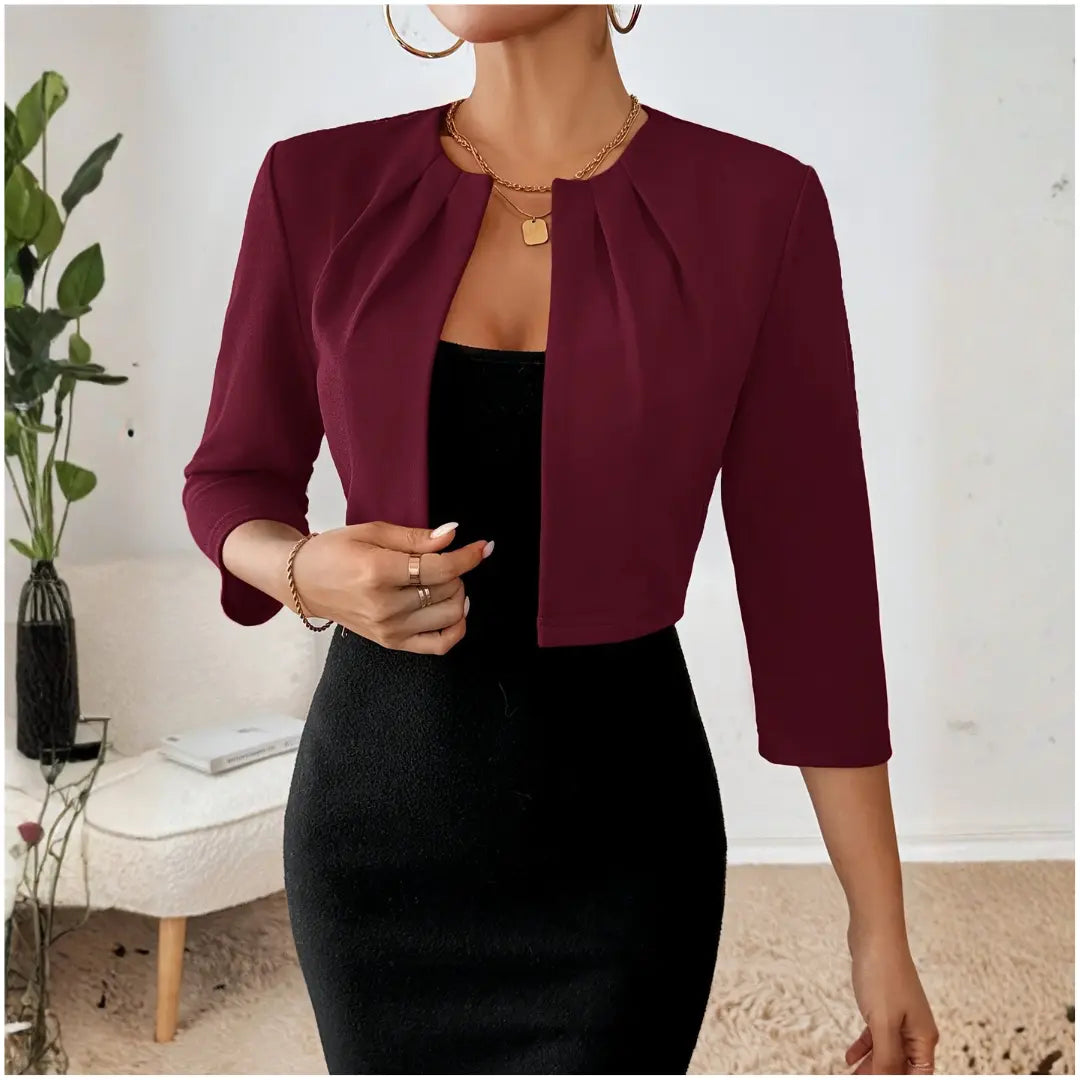 Rinalvo™ | Women's Open Front Cropped Blazer Jacket Rinalvo™
