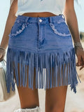 Kiera Women's High-Waisted Fringe Mini Skirt – Chic, Flirty & Festival-Ready Rinalvo™