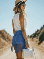 Kiera Women's High-Waisted Fringe Mini Skirt – Chic, Flirty & Festival-Ready Rinalvo™