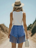 Kiera Women's High-Waisted Fringe Mini Skirt – Chic, Flirty & Festival-Ready Rinalvo™