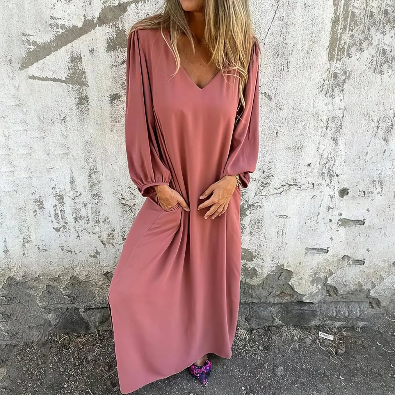 Rinalvo™ | Flowing Maxi Dress with Pockets Rinalvo™