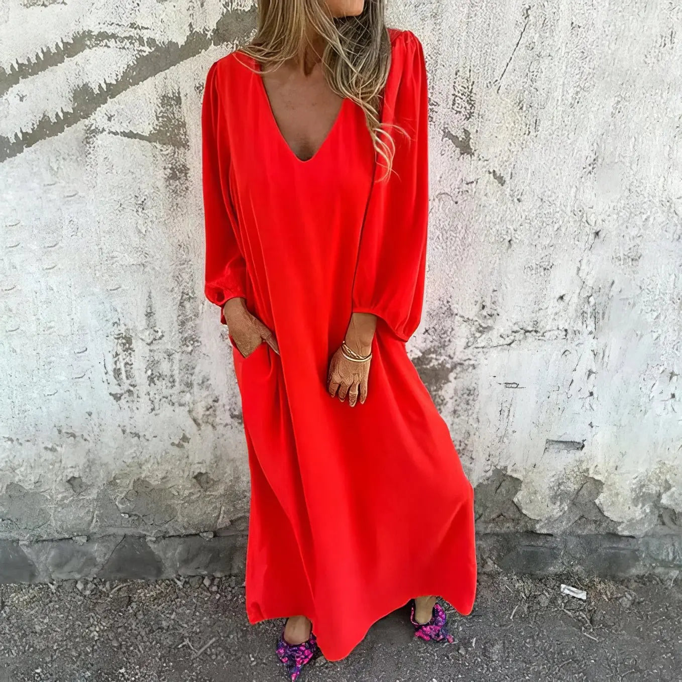 Rinalvo™ | Flowing Maxi Dress with Pockets Rinalvo™