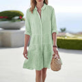 Rinalvo Breezy Striped Dress With Buttons