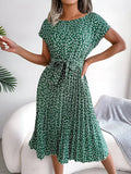 Rinalvo Flower Pleated Elegance Dress