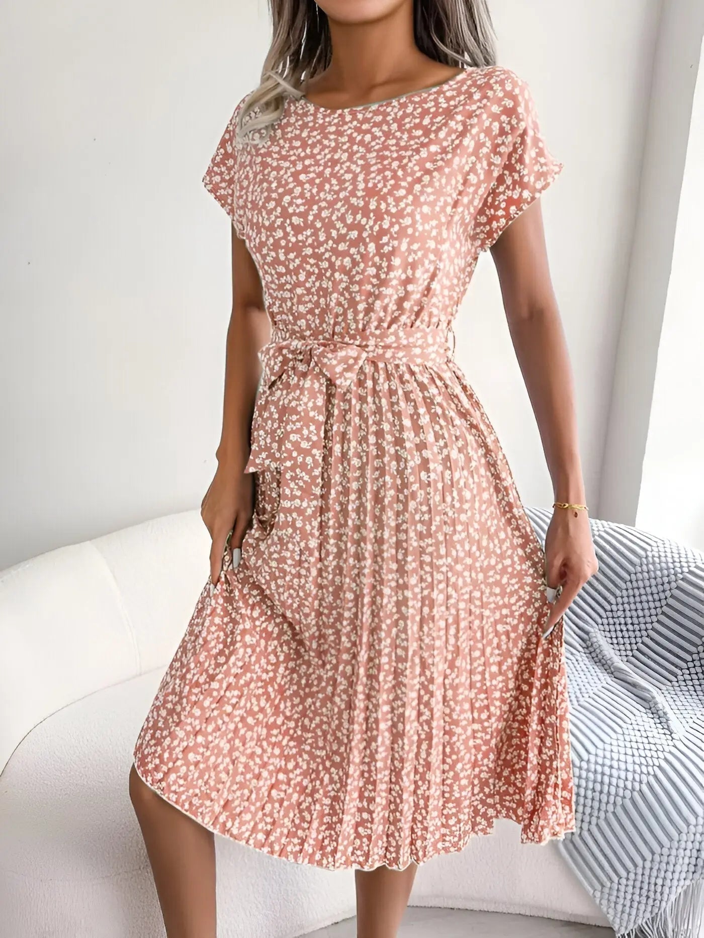 Rinalvo™ | Flower Pleated Elegance Dress Rinalvo™