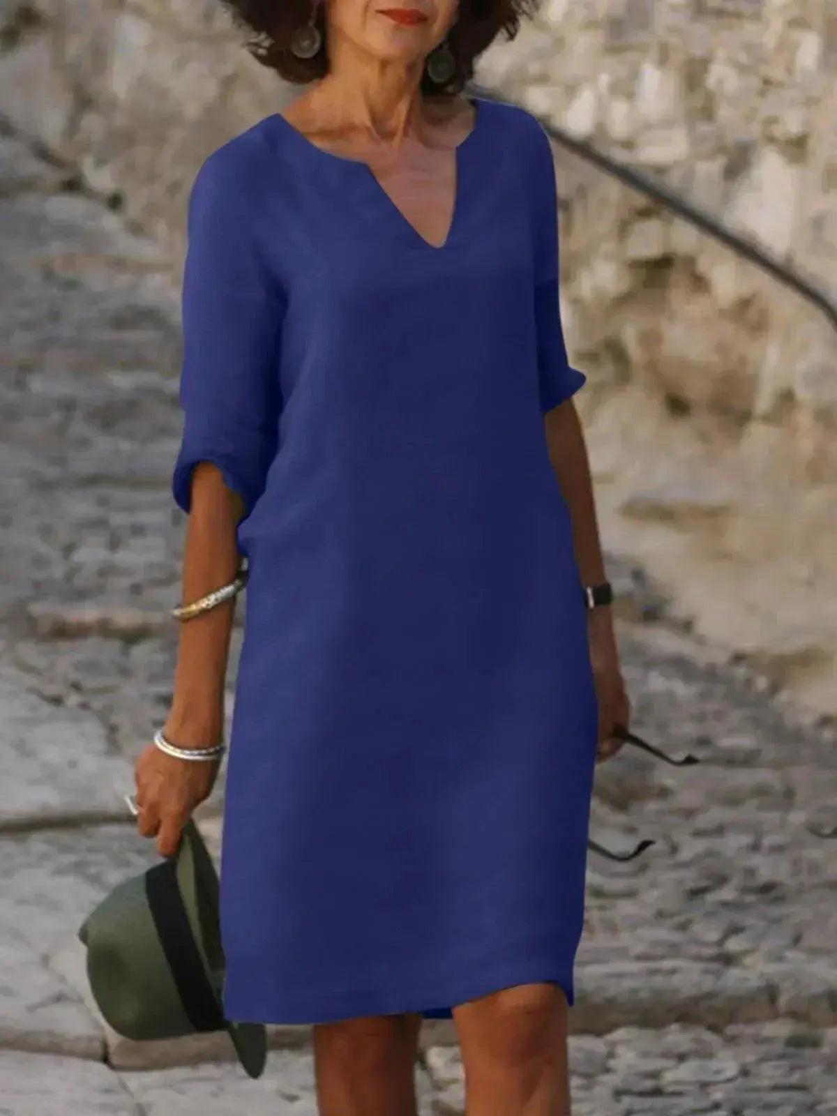Rinalvo™ | Elegant Dress with V-Neck Rinalvo™
