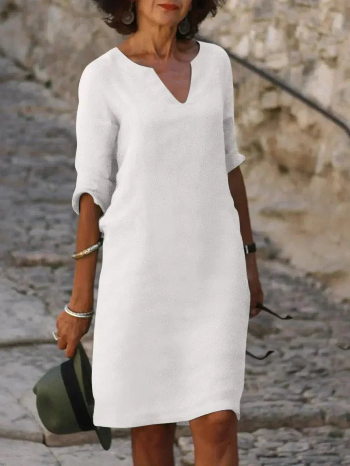 Rinalvo™ | Elegant Dress with V-Neck Rinalvo™
