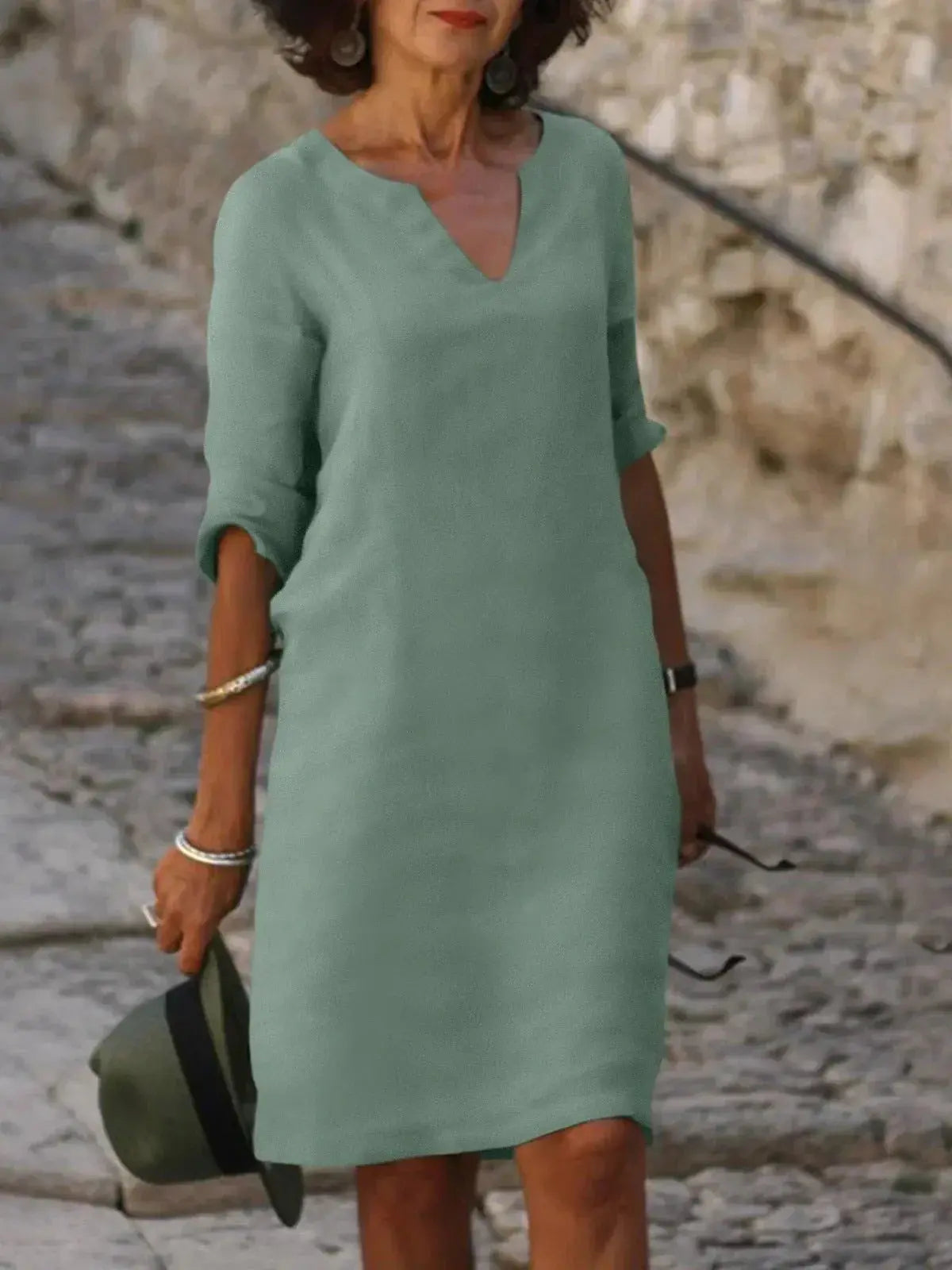 Rinalvo™ | Elegant Dress with V-Neck Rinalvo™