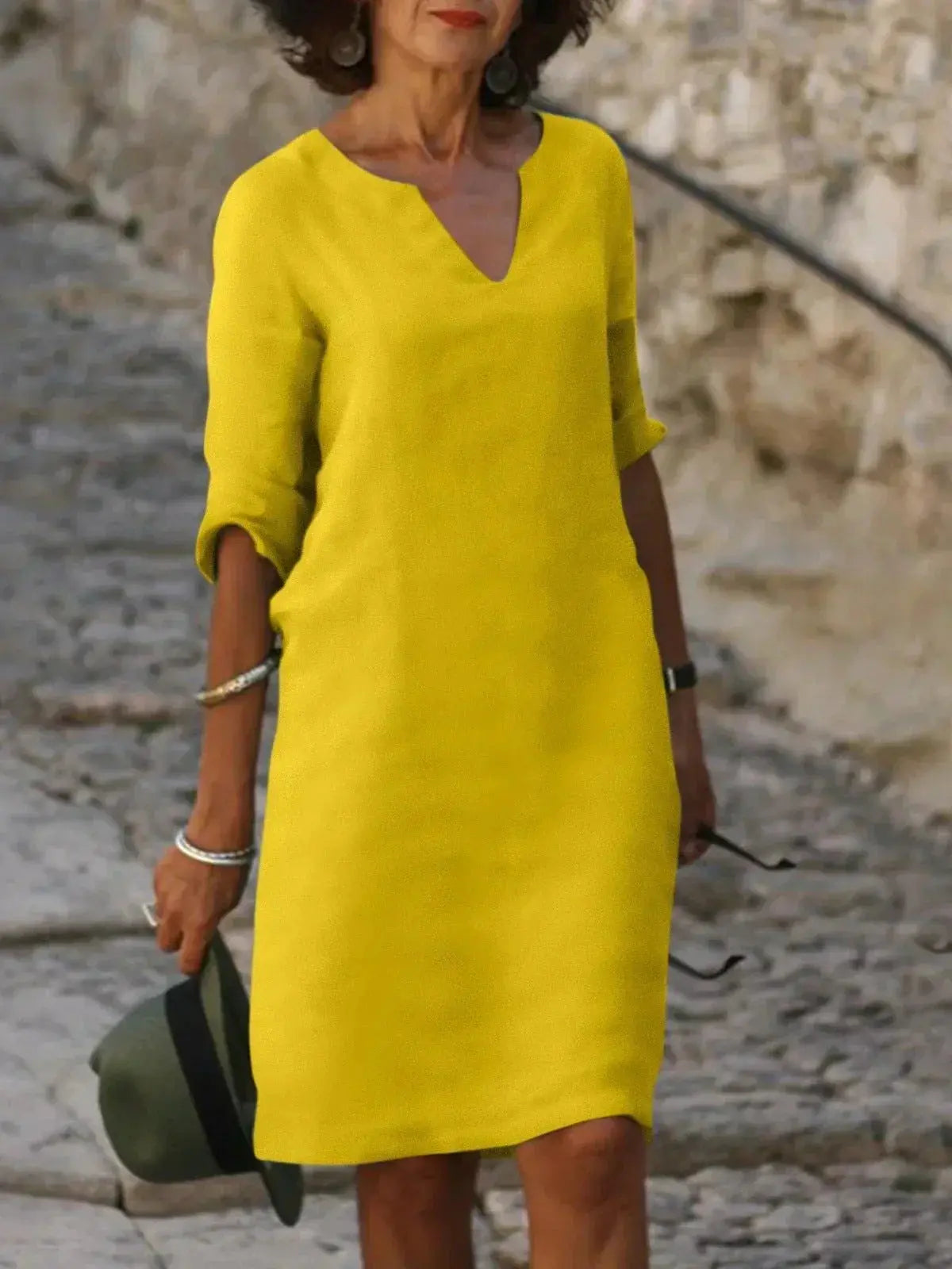 Rinalvo™ | Elegant Dress with V-Neck Rinalvo™
